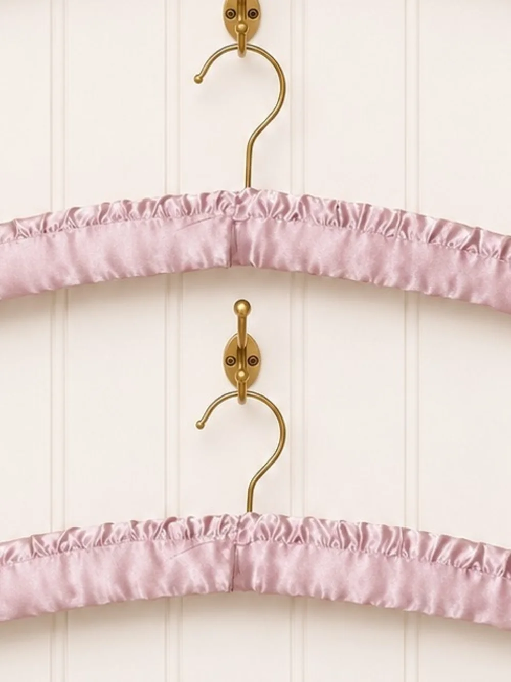 Pink Padded Satin Hangers For Delicate Garments